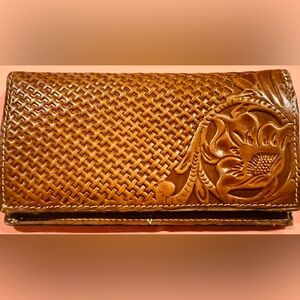 Brown Embossed Leather Wallet